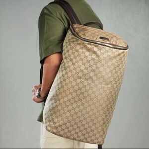 Gucci Monogram Canvas Backpack Authentic
